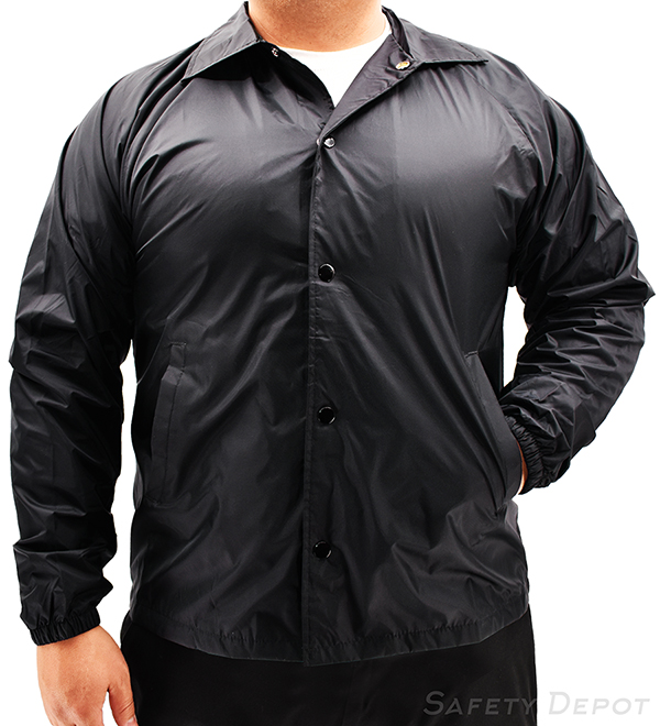 CJ300-BK Black Coaches Jacket